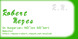 robert mezes business card